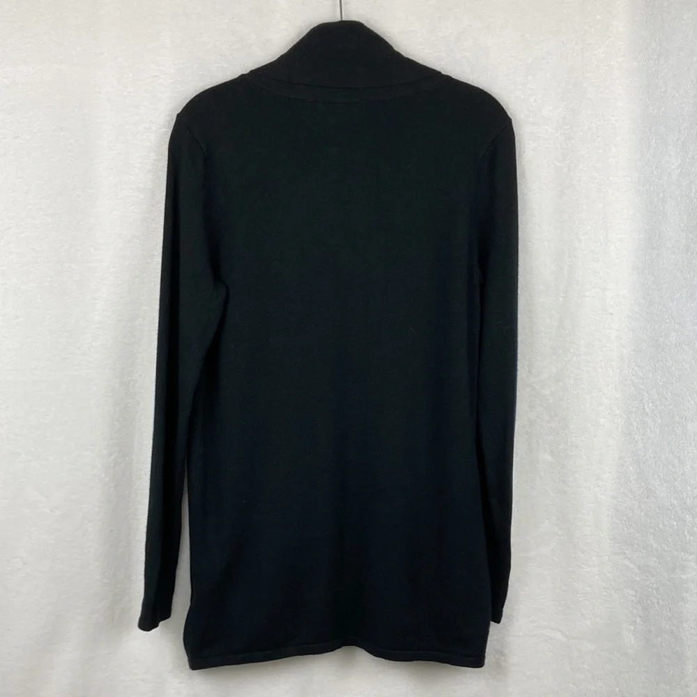 Women’s Black Shawl Collar Open Cardigan sz Medium